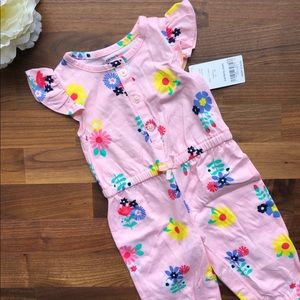 NWT carters Pink floral jumpsuit